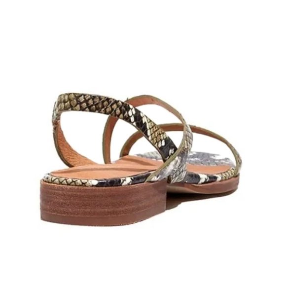 Madewell Sandals Heidi Slingback Snake Print Pattern, size 8.5 - Picture 3 of 10